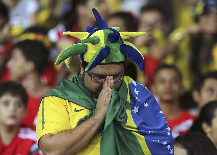 Aus der Traum für die Brasilianer: So reagieren die Fans auf die Blamage gegen Deutschland im Halbfinale