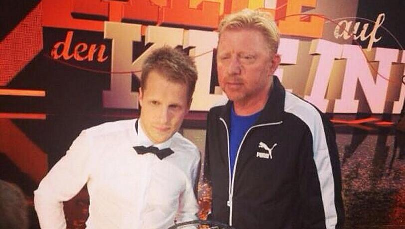 Oliver Pocher und Boris Becker vor Beginn der Show "Alle auf den Kleinen" Oliver Pocher und Boris Becker vor Beginn der Show "Alle auf den Kleinen"