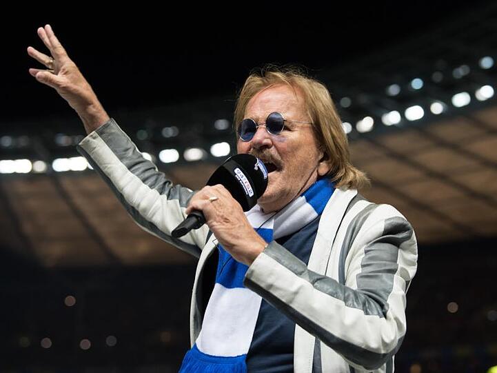 Frank Zander im Berliner Olympiastadion.