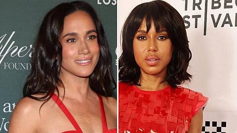 Herzogin Meghan (l.) verbindet mit Kerry Washington wohl mehr als der modische Geschmack. Sie durfte an deren Geburtstagsfeier teilnehmen.