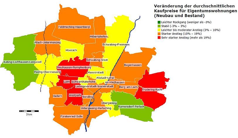 Hier ist die Preisentwicklung in der ganzen Stadt dargestellt.