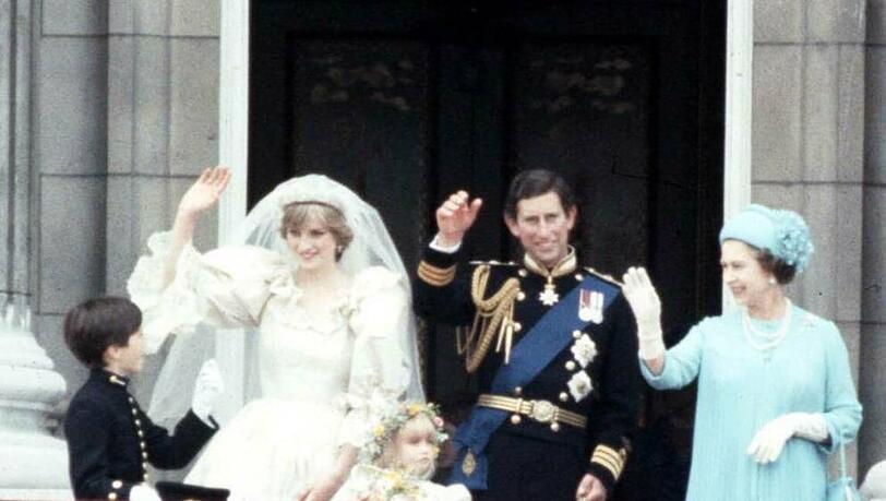 Lady Diana und Prinz Charles am Tag ihrer Hochzeit. Lady Diana und Prinz Charles am Tag ihrer Hochzeit.