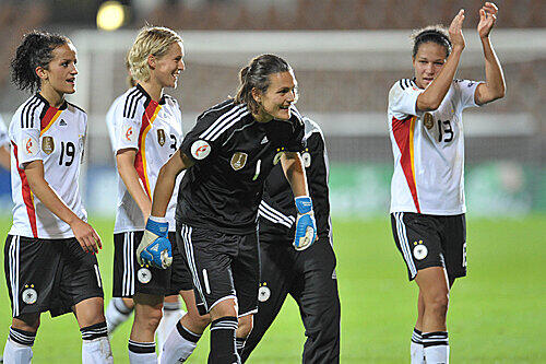 Deutschland gegen Norwegen am Montag (07.09.2009) im Helsinki Football Stadium.