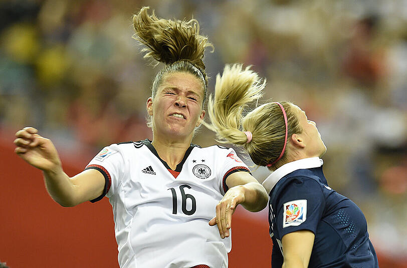 Zitterpartie: Die DFB-Elf der Frauen konnte sich bei der WM in Kanada erst im Elfmeterschießen gegen Frankreich durchsetzen.
