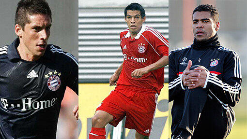 Jose Ernesto Sosa (Argentinien) oder Julio dos
Santos (Paraguay) waren Flops, beim Brasilianer Breno warten die
Münchner seit dessen Verpflichtung Ende 2007 für mehr als zehn
Millionen Euro auf den Durchbruch. Jose Ernesto Sosa (Argentinien) oder Julio dos
Santos (Paraguay) waren Flops, beim Brasilianer Breno warten die
Münchner seit dessen Verpflichtung Ende 2007 für mehr als zehn
Millionen Euro auf den Durchbruch.