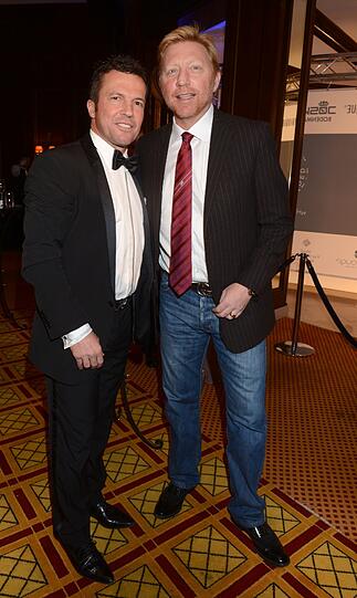 Die Tennis-Legende Boris Becker und die Fußball-Legende Lothar Matthäus