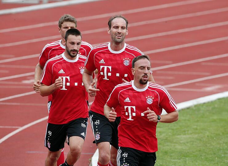 FC Bayern: Olympiapark: Die Bayern beim Laktattest - die Bilder! - FC Bayern - Abendzeitung München