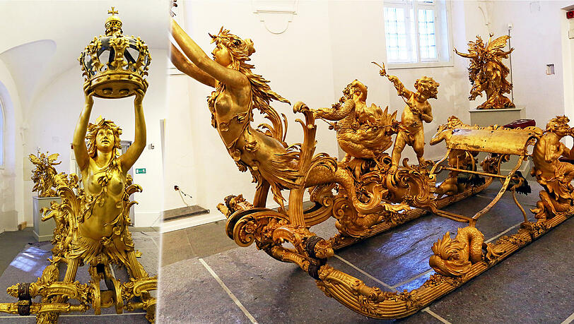 Die Kutschen stehen im Marstallmuseum. Die Kutschen stehen im Marstallmuseum.