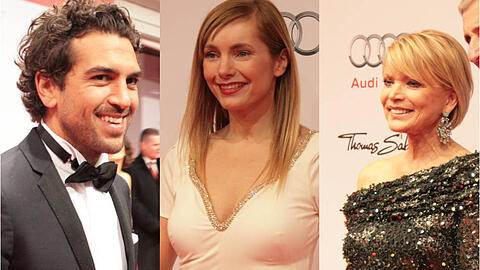 Welcher deutsche Fernseh-Star schaut das Dschungelcamp: Elyas M'Barek, Nadja Uhl oder Uschi Glas (v. li.)?
