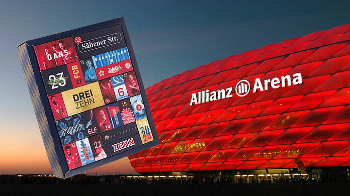 Auf den Adventskalender 2020 des FC Bayern hat sich ein Rechtschreibfehler geschlichen.