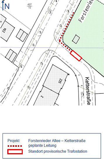 Die Bauarbeiten an der Forstenrieder Allee beginnen am 20.04.