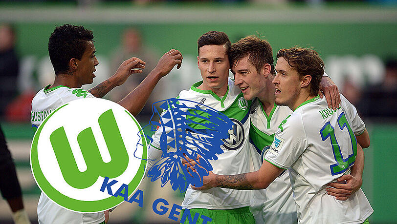 Auch am Mittwoch wieder am jubeln? Der VfL Wolfsburg um Gustavo, Draxler, Knoche und Kruse. (v.l.) Auch am Mittwoch wieder am jubeln? Der VfL Wolfsburg um Gustavo, Draxler, Knoche und Kruse. (v.l.)