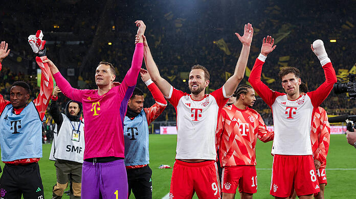 Der FC Bayern gewinnt gegen Borussia Dortmund mit 4:0.