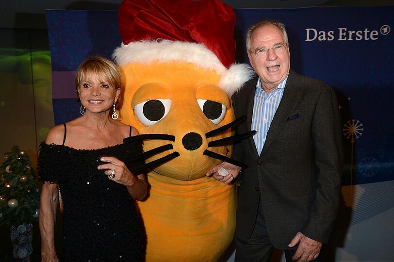 Die Maus zusammen mit Uschi Glas und Friedrich von Thun