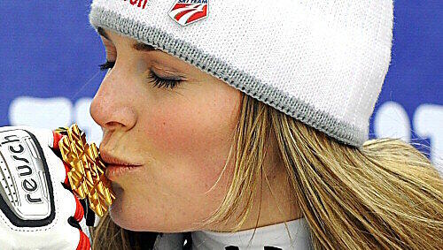 Zwei hat sie, aber im Riesenslalom kann sie nicht starten: Lindsey Vonn. Zwei hat sie, aber im Riesenslalom kann sie nicht starten: Lindsey Vonn.