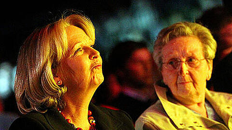 SPD-Spitzenkandidatin Hannelore Kraft (l.)