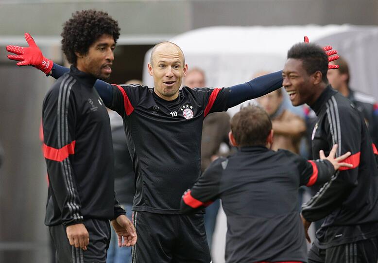 Bilder: Der FC Bayern beim Abschlusstraining in Moskau.