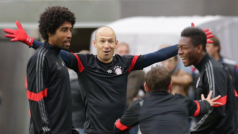 Bilder: Der FC Bayern beim Abschlusstraining in Moskau.