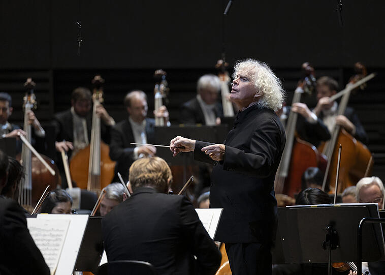 Simon Rattle in der Isarphilharmonie.