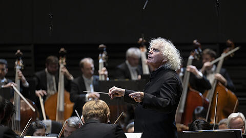 Simon Rattle in der Isarphilharmonie.