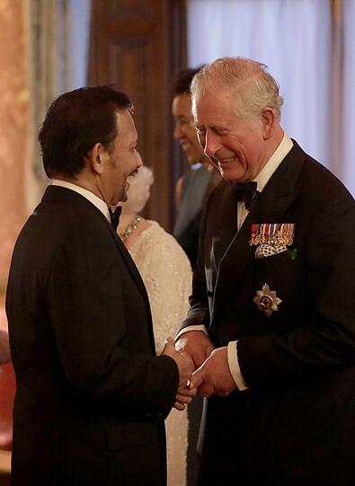 Prinz Charles und Hassanal Bolkiah (Sultan von Brunei)