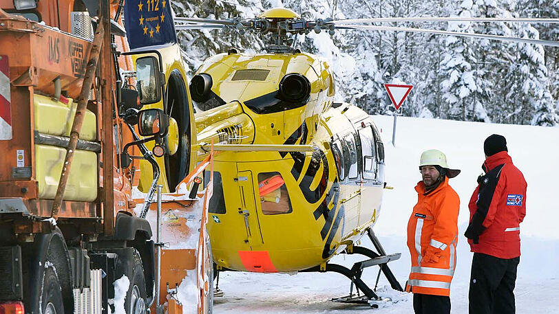 Dramatische Rettungsaktion nach einem Unfall auf der Bundesstraße 307 bei Fall-Vorderriß.
