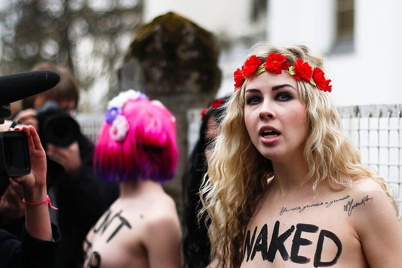 Mehr Bilder von den Femen-Protesten...