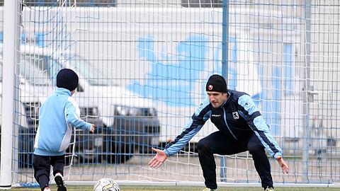Die Bierofkas gemeinsam beim Kicken