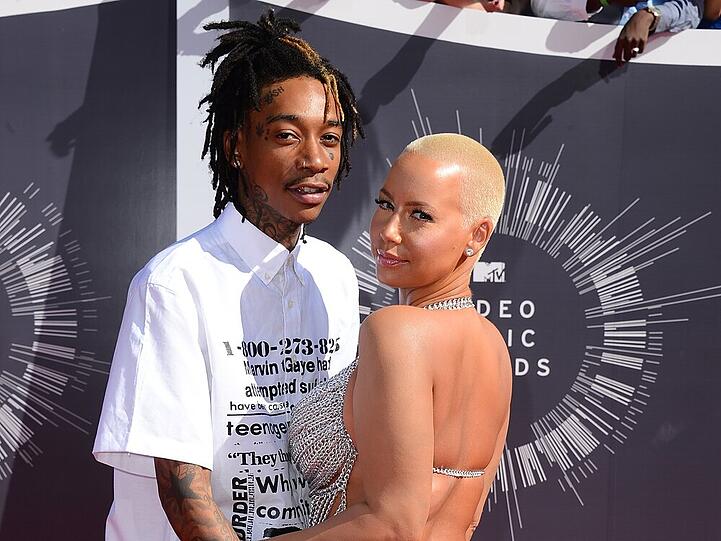 Noch als glückliches Ehepaar: Wiz Khalifa und Amber Rose bei MTV Video Music Awards 2014. Mehr Bilder in der Galerie.