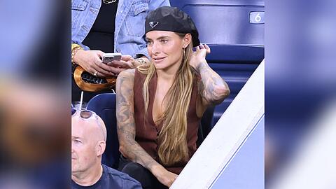 Sophia Thomalla begleitet Alexander Zverev häufig auf seinen großen Turnieren, hier im vergangenen Sommer bei den US Open in New York City.