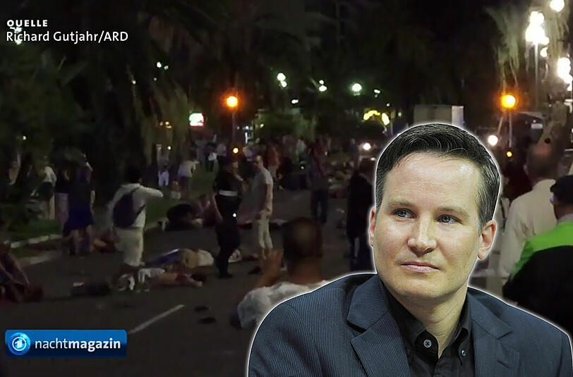 "Das war ein wirklich grauenvoller Anblick", sagt Richard Gutjahr mit zittriger Stimme, als er über die auf dem Asphalt verstreuten Leichname spricht.