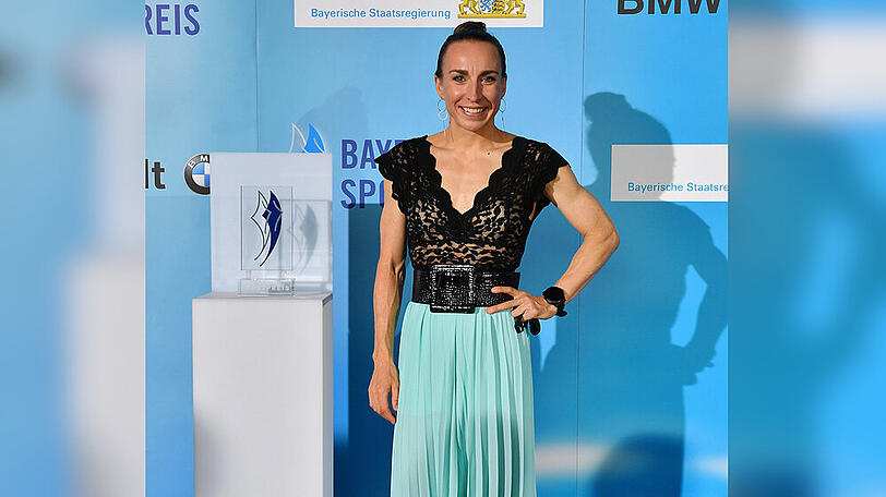 Triathletin Anne Haug bei der Verleihung des Bayerischen Sportpreises 2020.