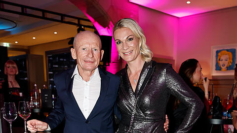 Maria Höfl-Riesch mit ihrem Partner Johann Schrempf.