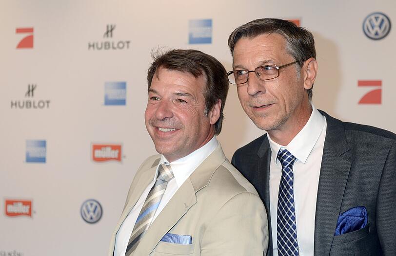 Sänger Patrick Lindner mit seinem Lebensgefährten Peter Schäfer.