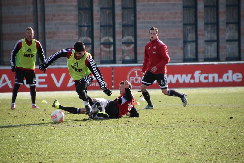 ...nach welcher es mit Laufwegen und einem Trainingsspiel weiterging.