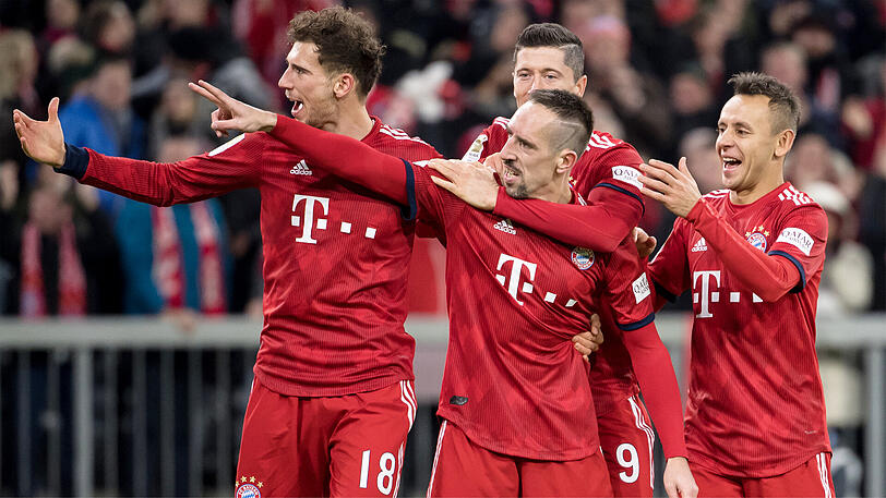 Grund zum Jubeln: die Bayern gegen den 1. FC Nürnberg.