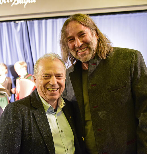 Günther Sigl (Spider Murphy Gang) und Multi-Mann Roland Hefter (r.).