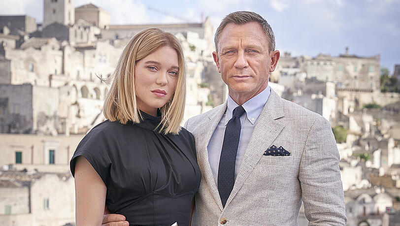 In "Keine Zeit zu sterben" sind Daniel Craig alias James Bond und Léa Seydoux alias Madeleine Swann wieder vereint In "Keine Zeit zu sterben" sind Daniel Craig alias James Bond und Léa Seydoux alias Madeleine Swann wieder vereint