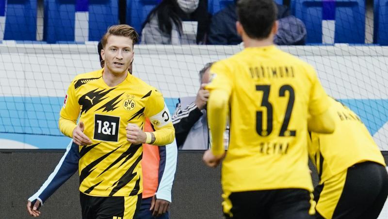 BVB-Kapitän Marco Reus (l) war Dortmunds Matchwinner in Sinsheim.