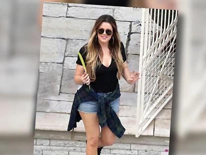 Khloe Kardashian auf dem Weg zu Katy Perrys Party