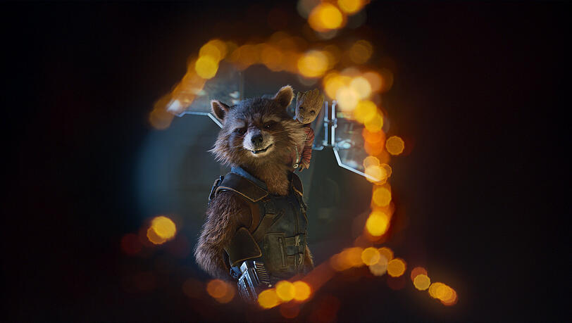 Der tierisch gefährliche Rocket (links) und Baby Groot in 2Guardians of the Galays Vol. 2". Der tierisch gefährliche Rocket (links) und Baby Groot in 2Guardians of the Galays Vol. 2".