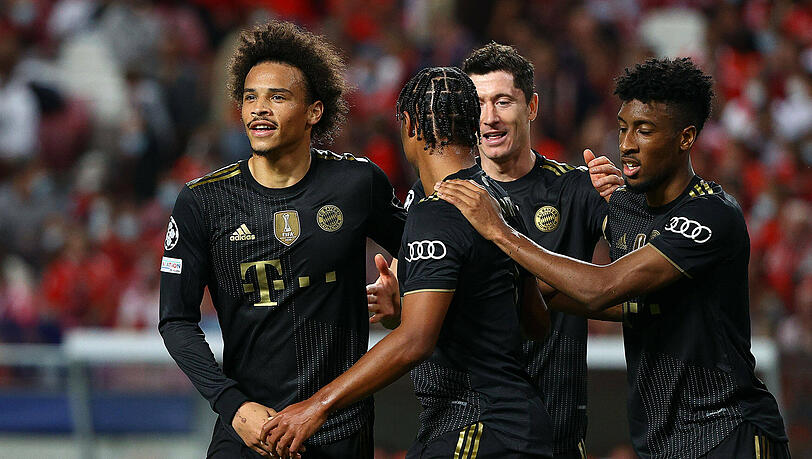Der FC Bayern gewinnt bei Benfica Lissabon mit 4:0.