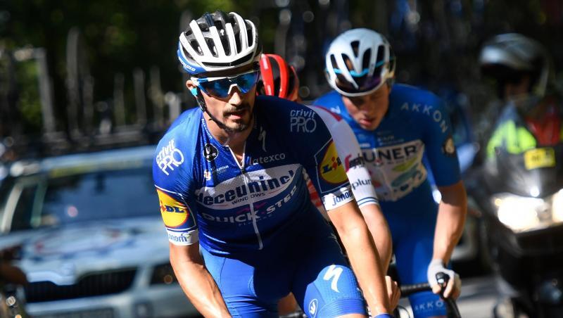 Könnte bei der WM sein Super-Jahr krönen: Der Franzose Julian Alaphilippe (vorn). Könnte bei der WM sein Super-Jahr krönen: Der Franzose Julian Alaphilippe (vorn).