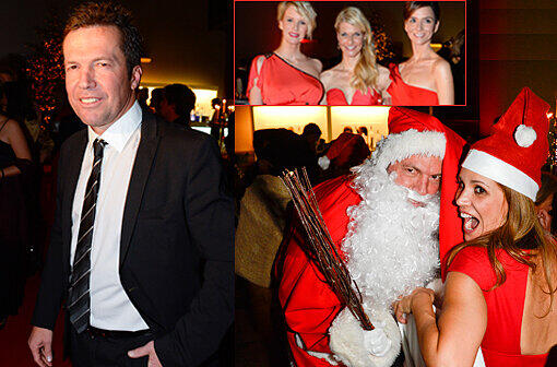 Promi-Damen in Leih-Roben und Lothar Matthäus als Weihnachtsmann. Die Bilder von der Weihnachtsfeier des Online-Kleiderverleihs &bdquo;dresscoded.com&ldquo;, im Rilano No. 6, im Lenbach Palais.