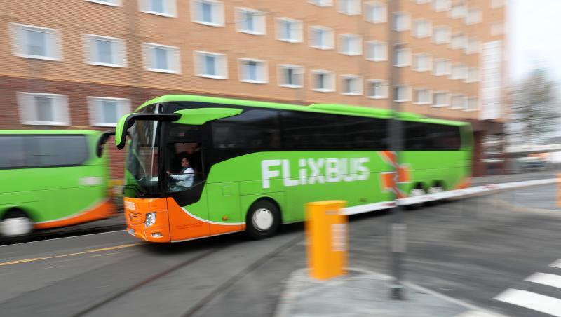 Busse des Fernbusanbieters FlixBus fahren vorbei. Foto: Lukas Görlach/Archivbild