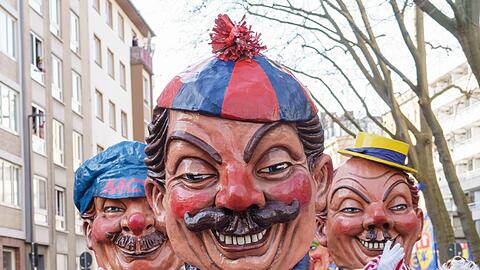 Die Schwellköpp des Mainzer Carneval-Vereins (MCV) auf dem Umzug.