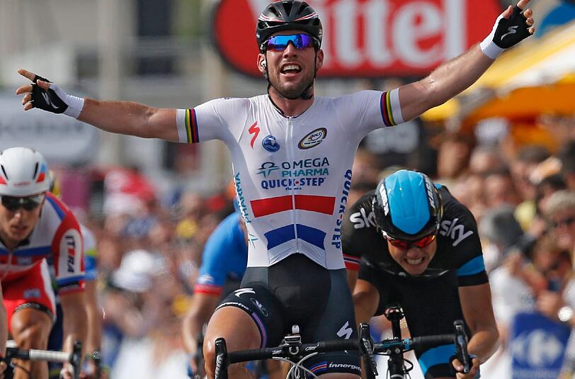 Der britische Radprofi Mark Cavendish gewann die 5. Etappe der 100. Tour de France.