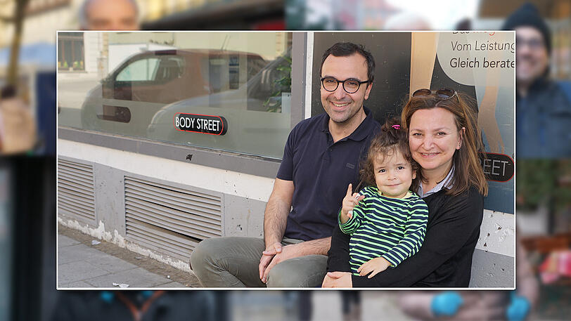 Projektmanager Faruk Sen (38) und Friseurin Melek Sen (39) mit Tochter Lale (2).
Faruk Sen: "Die meiste Zeit meiner Freizeit verbringe ich mit meiner Frau Melek und unserer Tochter Lale. Für  mich ist 
ganz toll, mitzubekommen wie die Kleine redet - und wenn sie mich morgends aufweckt und sagt, Papa, aufwachen. 
Super ist, wenn sie einen anlächelt und anstrahlt - und wenn sie zur Musik tanzt. 
Wir essen gerne Spaghetti mit Tomatenrahmsauce im Pepe Nero in der Hans-Sachs-Straße." 
Melek Sen: "Ich freue mich, weil ich von meinem Mann Faruk zum Muttertag neue Schuhe geschenkt bekommen habe -  damit hatte ich 
nicht gerechnet. Und Lale hat mir ein Herz gebastelt und mit dem Papa mir Pfingstrosen überreicht. 
Unter der Woche ist es mittags wunderbar zum vietnamesisch essen im Restaurant Kirschblüte in der Ickstattstraße   - da gibt es dann zwei wechselnde Gerichte zur Auswahl. 
Außerdem schmeckt das Malai Kofta im Palast der Winde in der Hans-Sachs-Straße super."