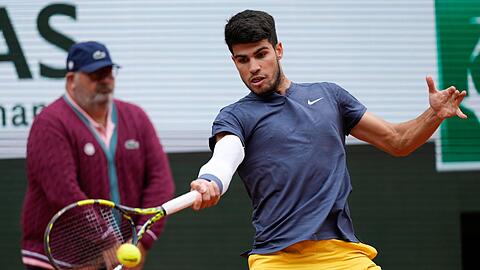 Steht bei den French Open im Viertelfinale: Carlos Alcaraz.