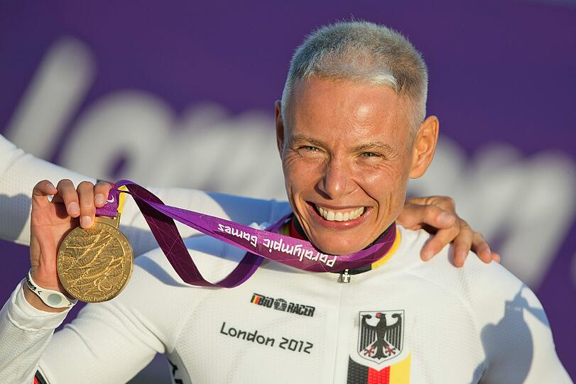 Goldmedaille für Andre Eskau im Radsport: Einzelzeitfahren Straße (H4)